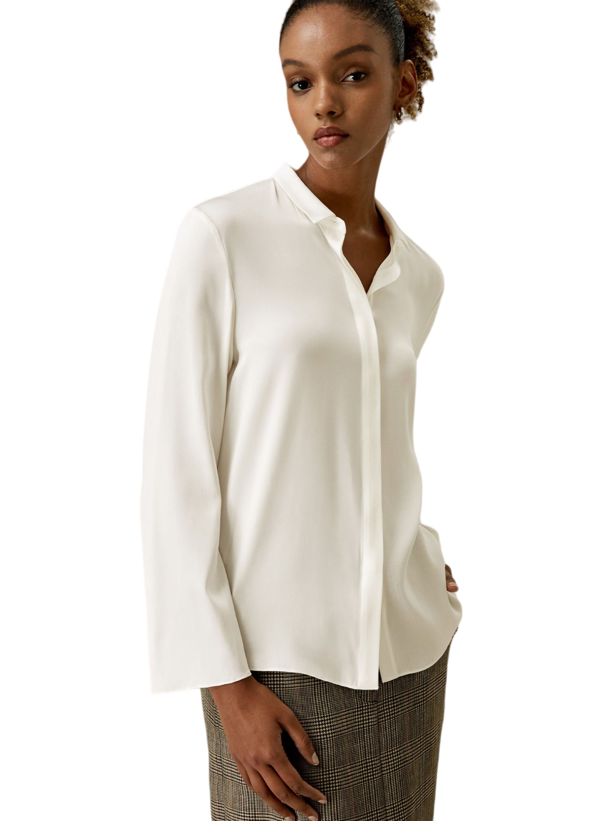 Lilysilk - Blusa en blanco: frente