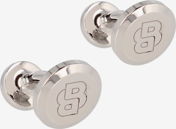 Boutons de manchette BOSS en argent : devant