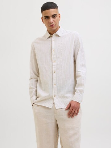 JACK & JONES Средняя посадка Рубашка 'JJESummer' в Бежевый: спереди