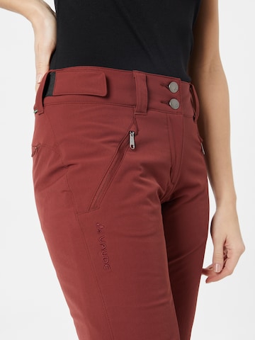 regular Pantaloni per outdoor 'Skomer' di VAUDE in rosso