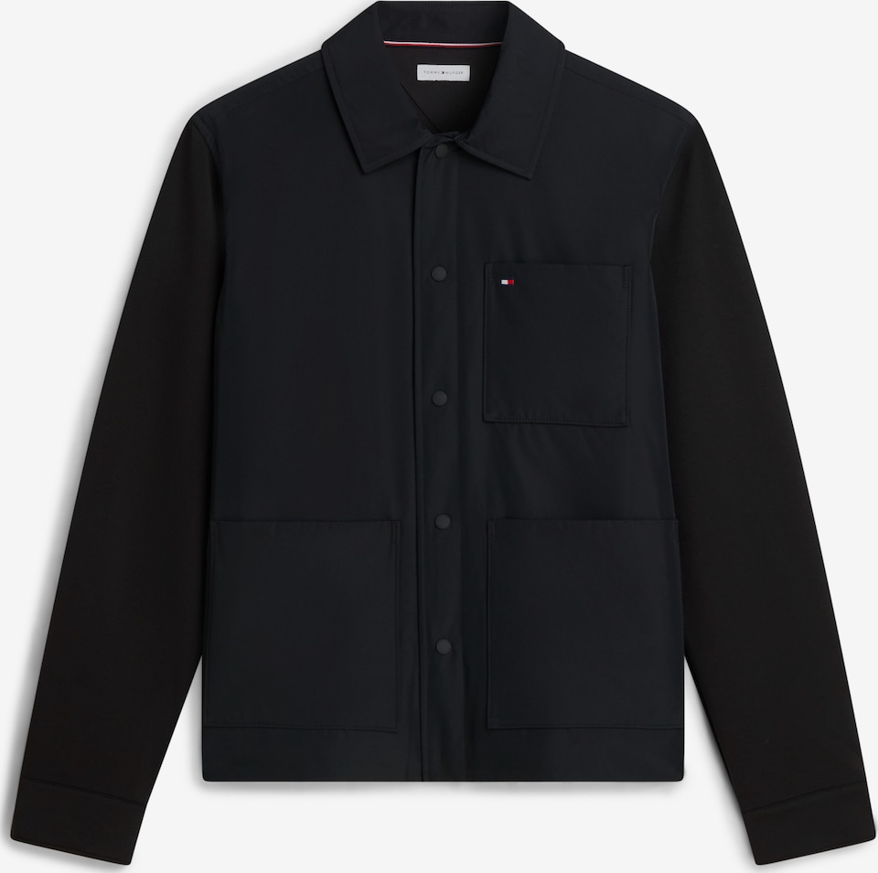 Geacă de primăvară-toamnă 'Intechno Snap Button Chore' de la TOMMY HILFIGER pe negru: față