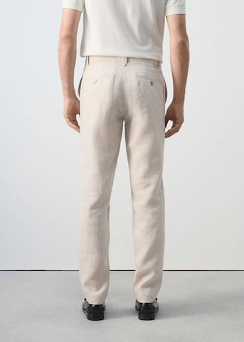 MANGO MAN Slim fit Chino Pants 'Oyster' in Beige