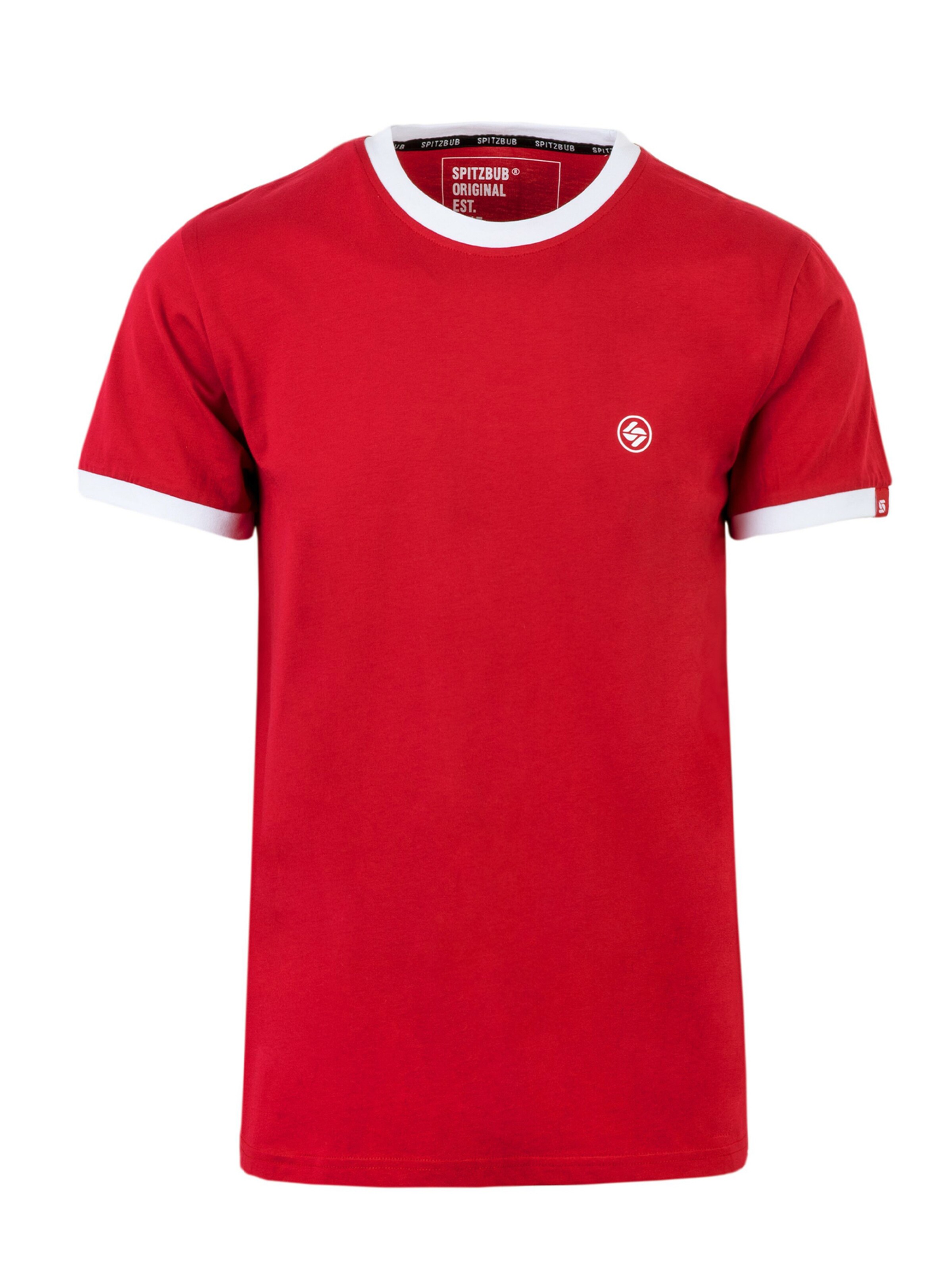 SPITZBUB Shirt ' Full Sports ' in Red: front
