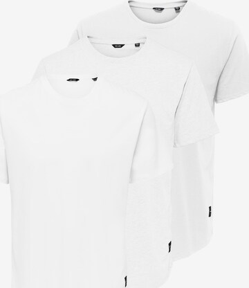 T-Shirt 'Matt' Only & Sons en blanc : devant