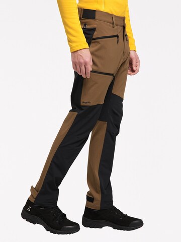 Haglöfs Slim fit Outdoor Pants 'Rugged Flex' in Brown