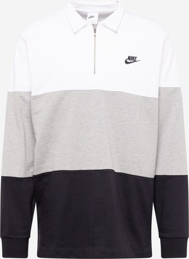 Nike Sportswear T-Shirt en gris chiné / noir / blanc, Vue avec produit