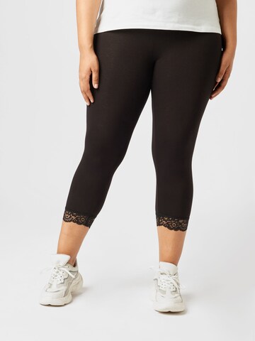 Zizzi Skinny Leggings - fekete: elől