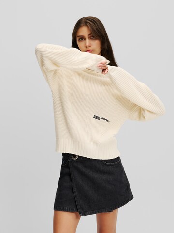 Pullover di KARL LAGERFELD JEANS in bianco: frontale