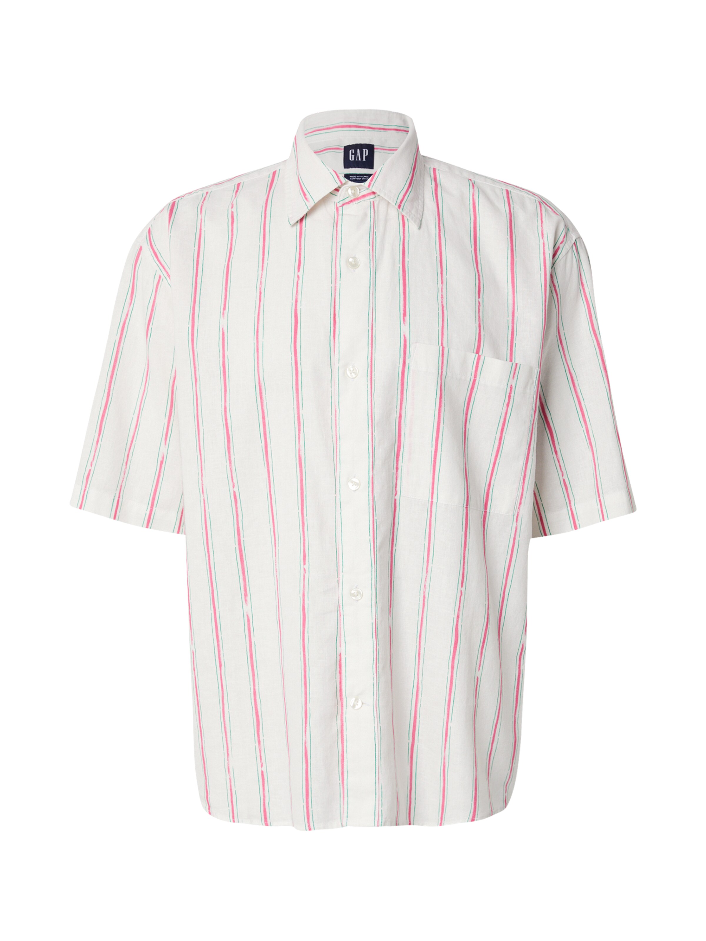 GAP Comfort Fit Риза в бяло: отпред