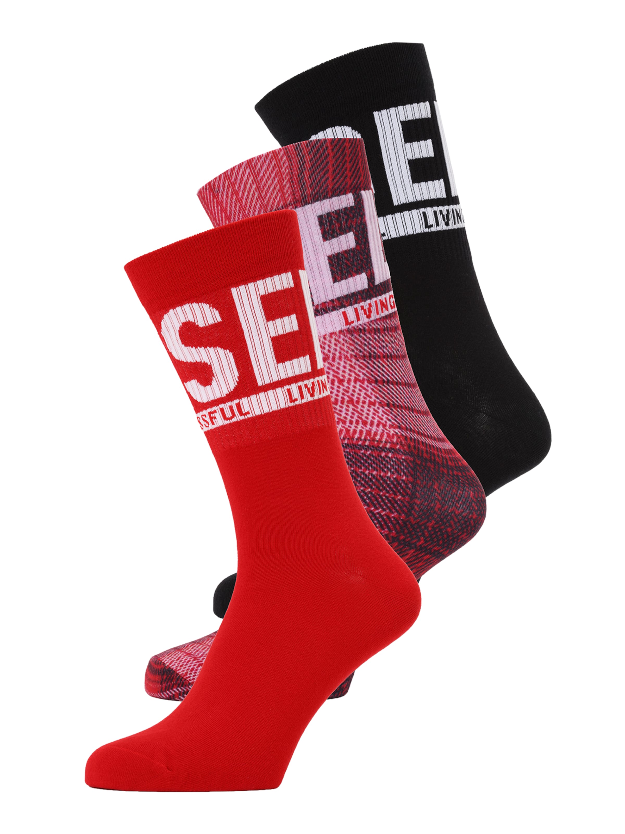 Chaussettes DIESEL en rouge : devant