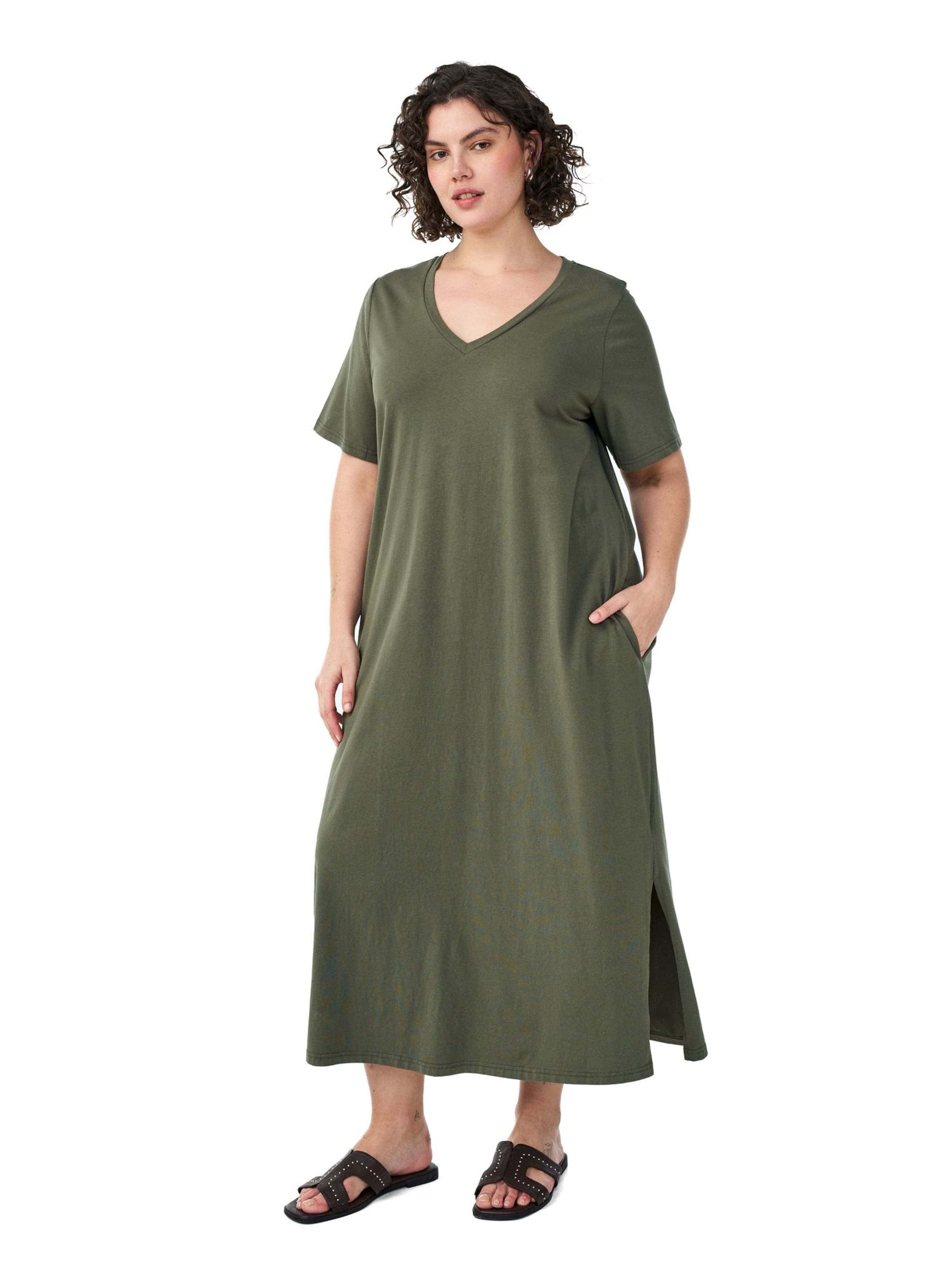 Zizzi Kleid 'VDorit' in Grün