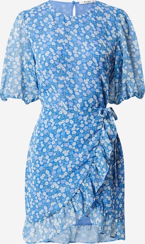 NA-KD Dress 'Frilled' in Blue: front