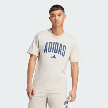 ADIDAS SPORTSWEAR Λειτουργικό μπλουζάκι 'Collegiate Lineage' σε μπεζ: μπροστά