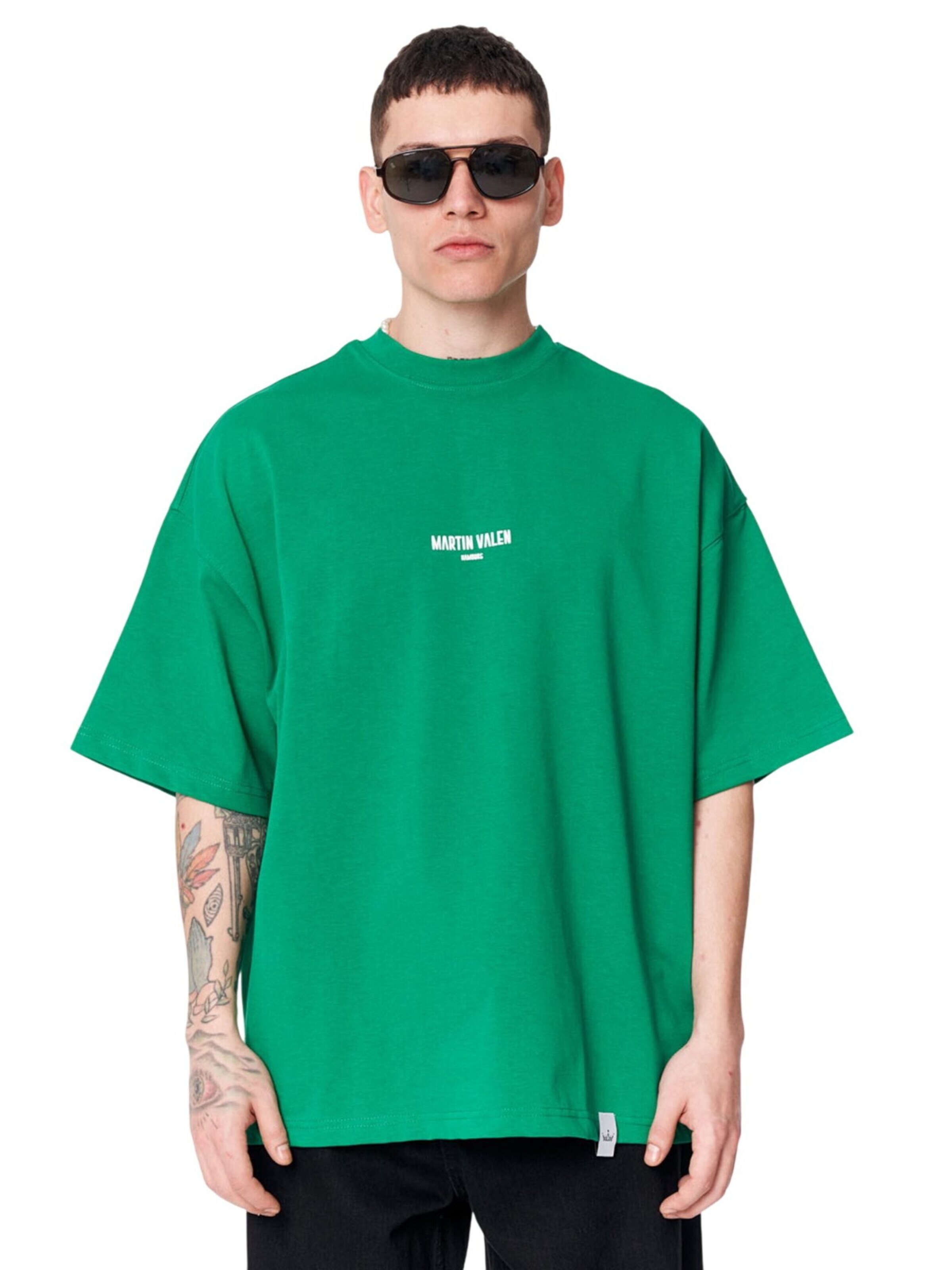 MARTIN VALEN Shirt in Groen: voorkant