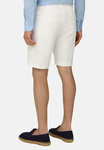 Boggi Milano Regular Bandplooibroek in Wit