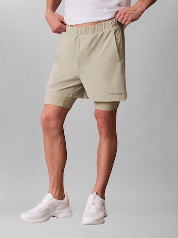 Regular Pantalon de sport Calvin Klein Sport en beige