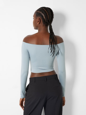 Bershka Shirt in Blauw