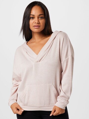 Sweat-shirt 'Anian' ABOUT YOU Curvy en beige : devant