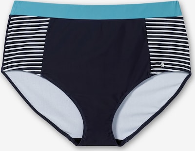 SHEEGO Bikini donji dio u tirkiz / tamno plava / bijela, Pregled proizvoda