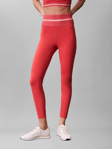 Skinny Pantalon de sport Calvin Klein Sport en rose : devant
