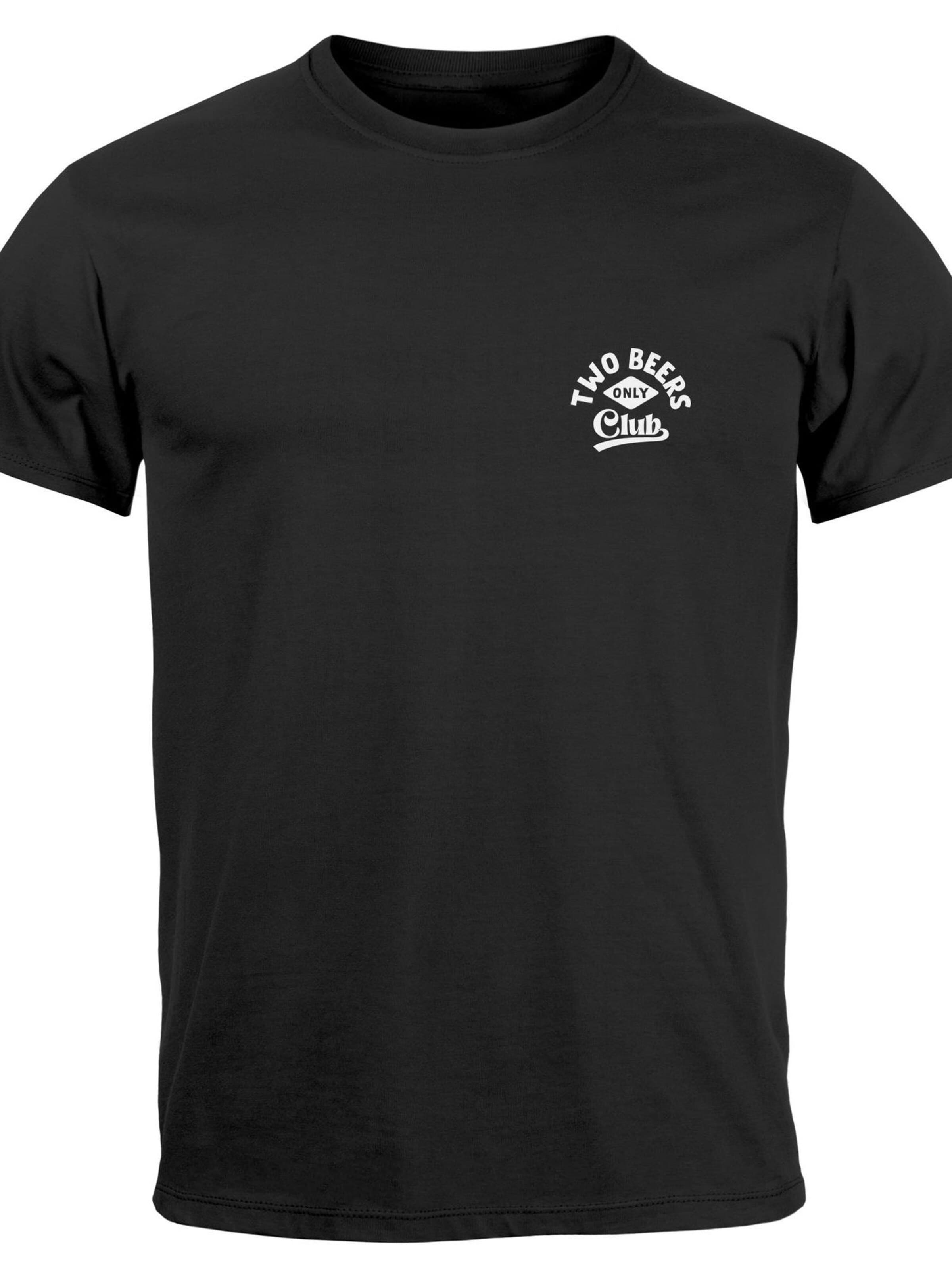 Neverless Shirt 'Two Beers only'‌‌‌‌‌‌‌ in Schwarz