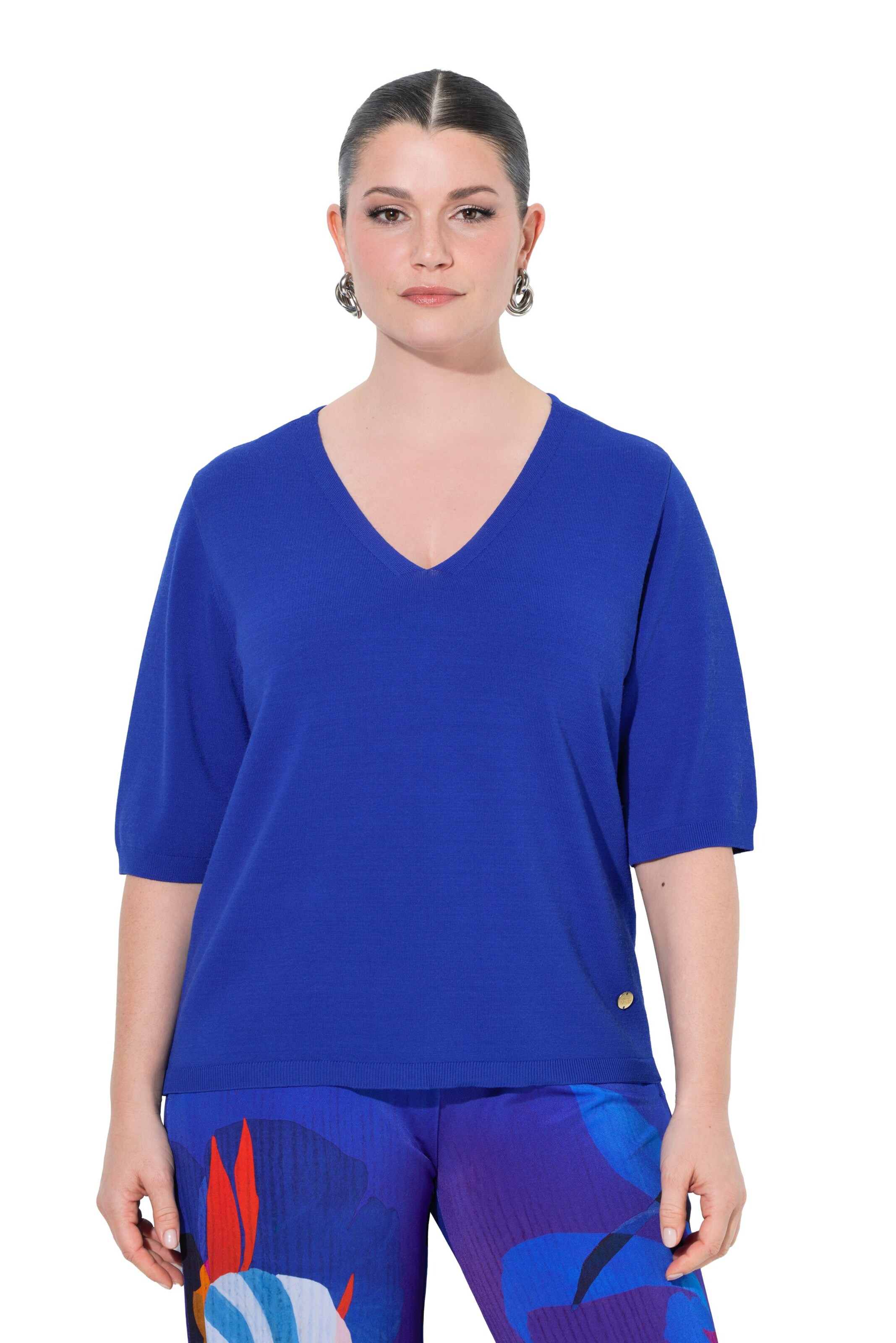 Ulla Popken Pullover in Blau: Vorderseite