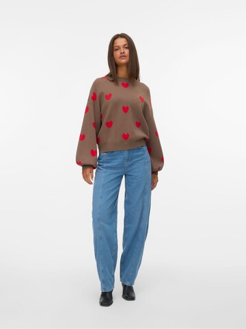 VERO MODA Pullover 'VMSOMEONE' in Braun