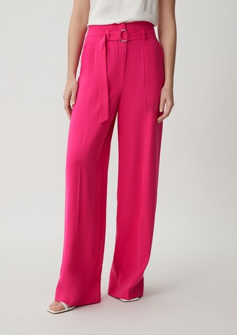 COMMA Wide leg Pantalon in Roze: voorkant