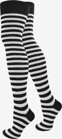 Chaussettes montantes normani en noir : devant