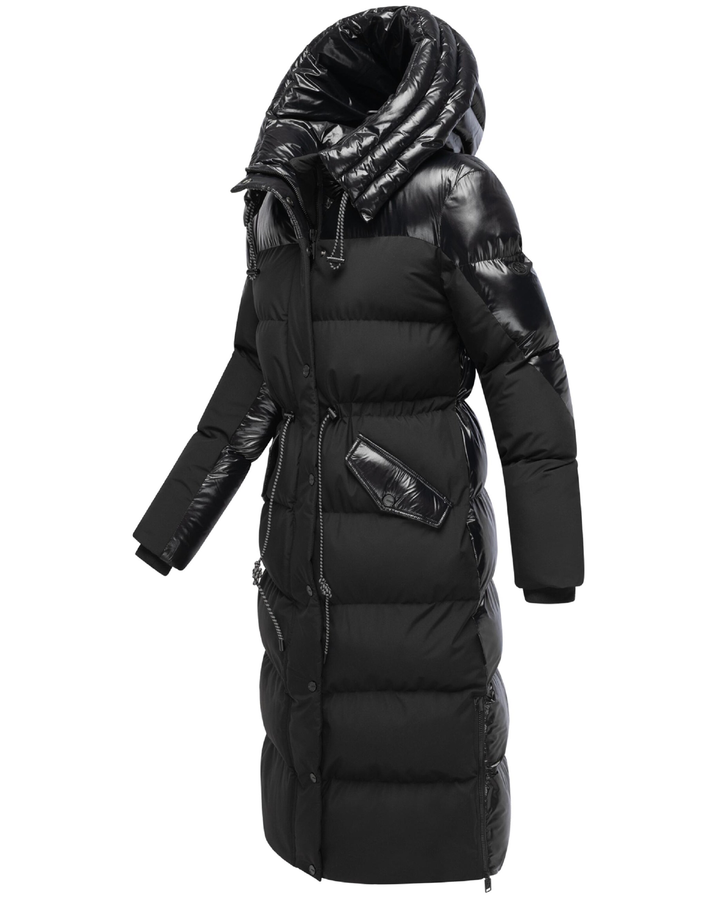 NAVAHOO Wintermantel 'Knusperherz 14' in Schwarz