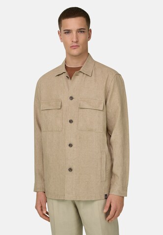 Boggi Milano Comfort fit Shirt in Beige: voorkant