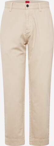 Regular Pantalon chino 'Zeebo' HUGO en beige : devant