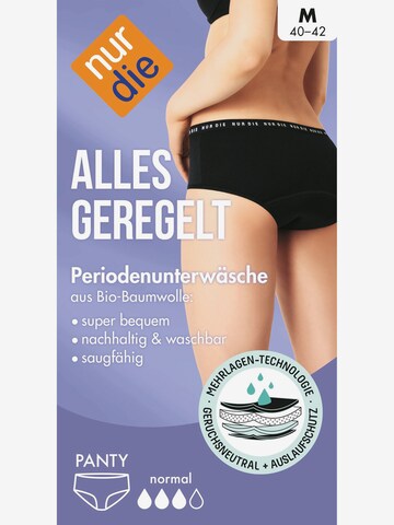 Nur Die Periodenunterwäsche ' Alles Geregelt Menstruations-Panty medium' in Schwarz
