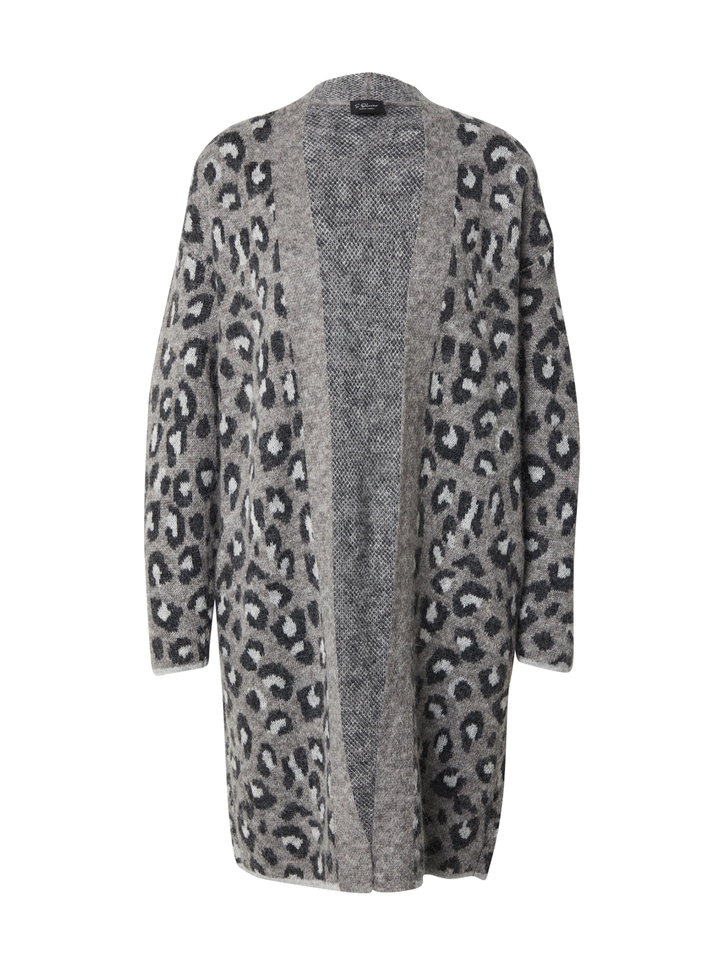 s.Oliver BLACK LABEL Strickjacke in grau / anthrazit / dunkelgrau, Produktansicht