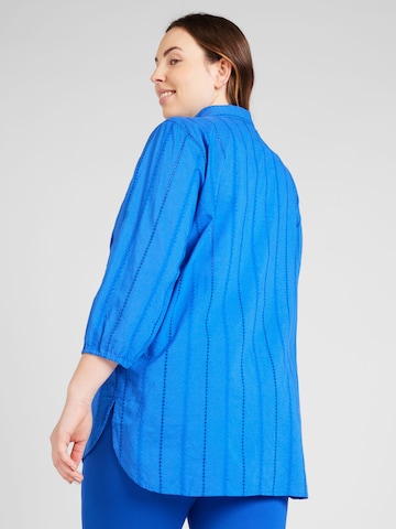 ONLY Carmakoma Blouse 'LINNA' in Blauw