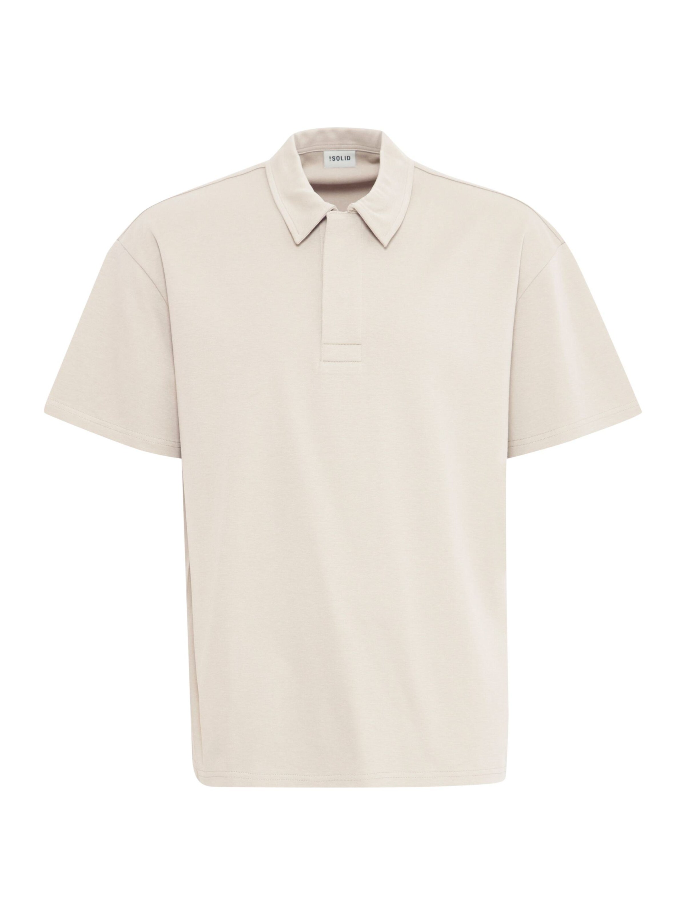 !Solid Poloshirt ' SDOSWALD ' in Beige: Vorderseite
