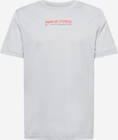 Tricou funcțional NIKE pe gri deschis / roșu orange / negru, Vizualizare produs