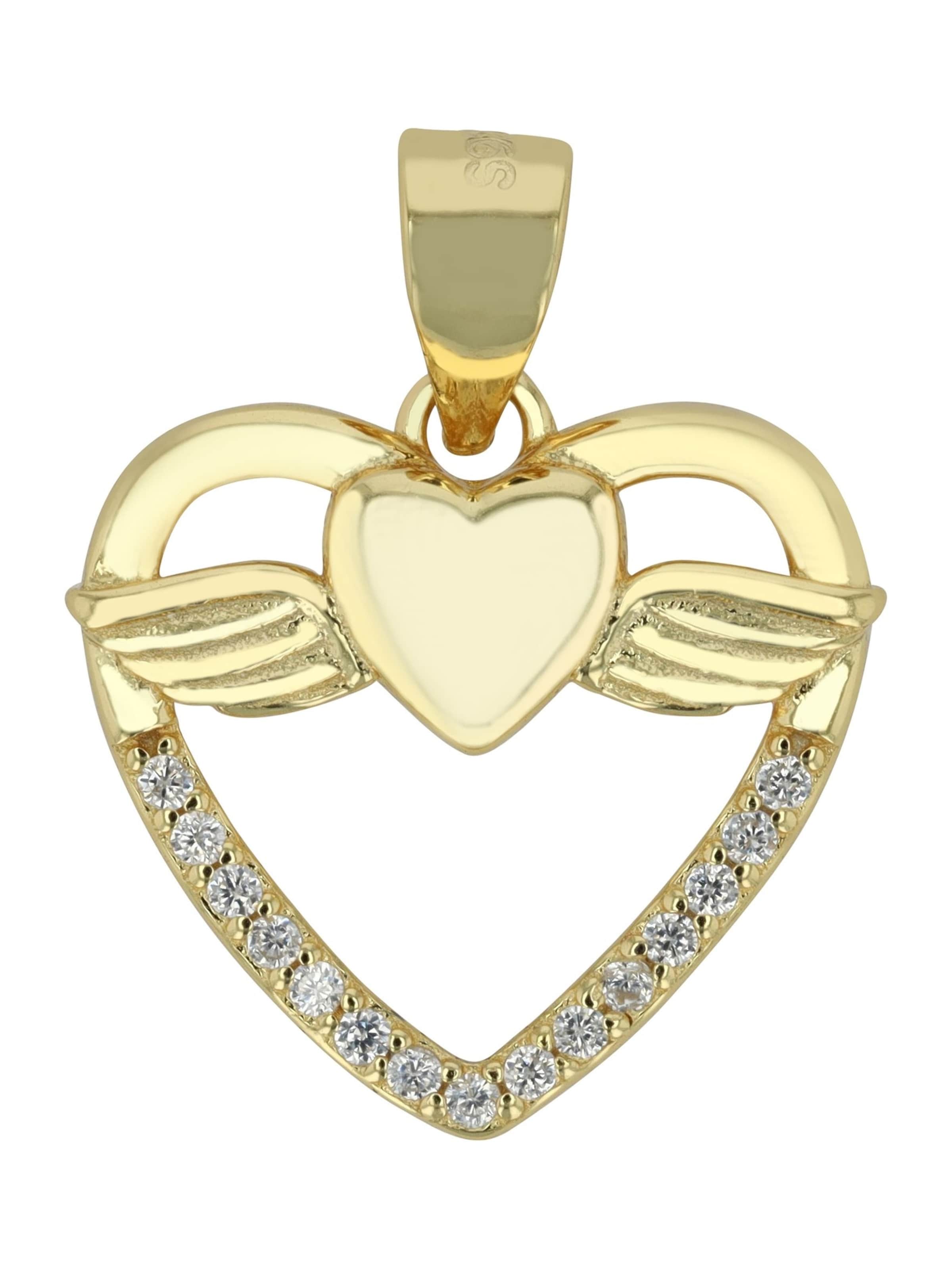 Akzent Pendant 'Gulisa, 925 Sterlingsilber, langlebig' in Gold: front