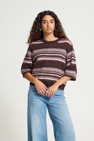 Pull-over 'IHALLO' ICHI en marron : devant