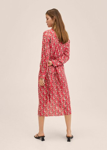 MANGO Shirt Dress 'Chain' in Red