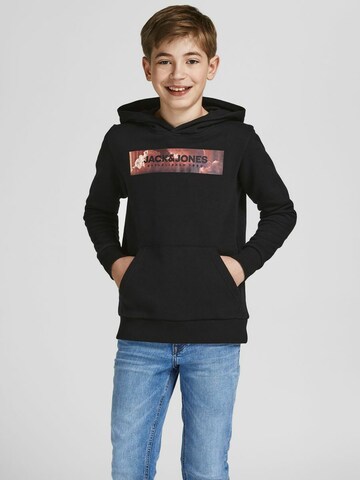 Jack & Jones Junior Sweatshirt 'Anniv' in Zwart: voorkant