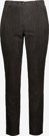 Coupe slim Pantalon Ulla Popken en noir : devant