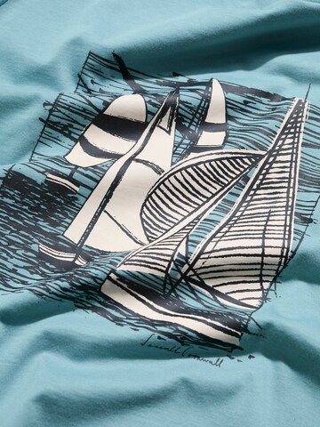 T-Shirt 'Midwatch' Seasalt Cornwall en bleu