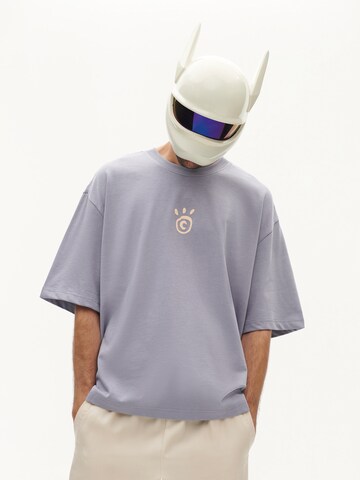 Smiles Shirt 'Lino' in Grau: Vorderseite