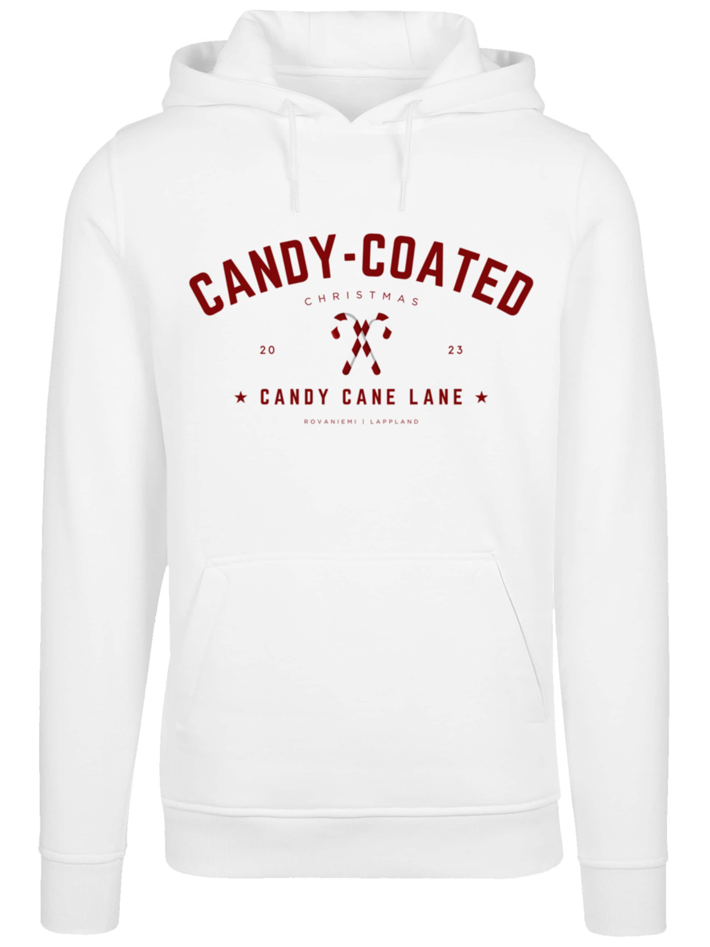 Sweat-shirt 'Weihnachten Candy Coated Christmas' F4NT4STIC en blanc : devant