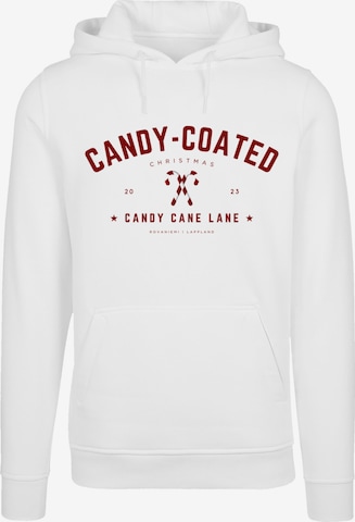 F4NT4STIC Sweatshirt 'Weihnachten Candy Coated Christmas' in Wit: voorkant