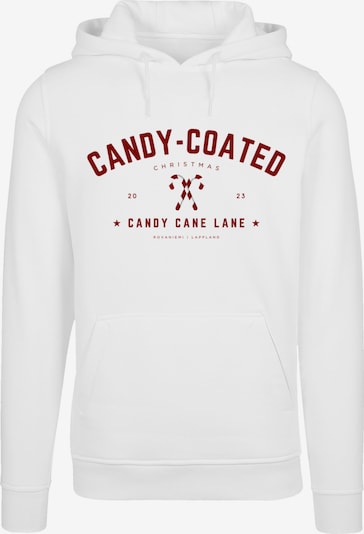 F4NT4STIC Sweatshirt 'Weihnachten Candy Coated Christmas' in weinrot / weiß, Produktansicht