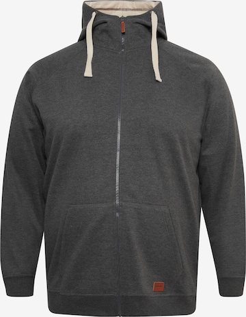 Blend Big Zip-Up Hoodie 'SPEEDY' in Grey: front