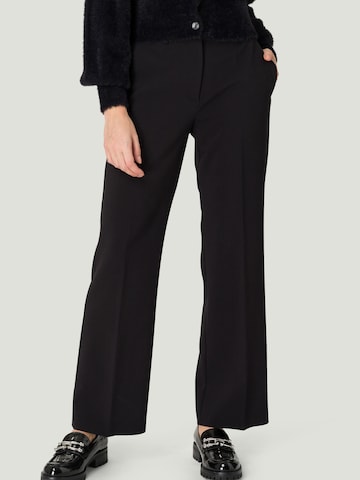 Regular Pantalon à plis zero en noir : devant