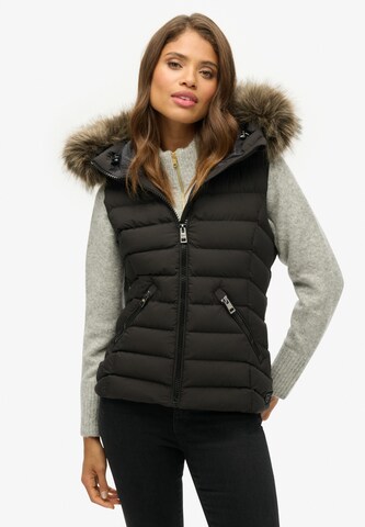 Superdry Vest 'Fuji' in Black: front